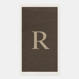 Braun- und Mit Monogramm Papierhandtuch Serviette