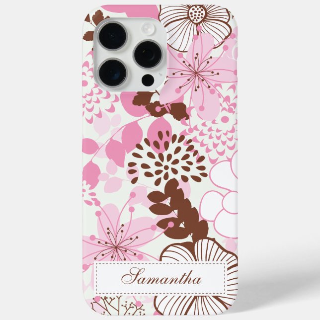 Braun- und Rosa-Frühlingspark Case-Mate iPhone Hülle (Rückseite)