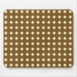Braun- und Rosé gepunktetes Mauspad mit Polka-Dot-