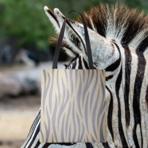 Braun und schwarze Zebrastreifen-Tasche Tasche