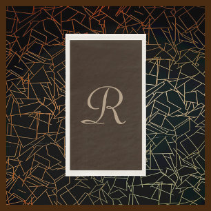 Braun und Tan Mit Monogramm Minimalistisch Serviette