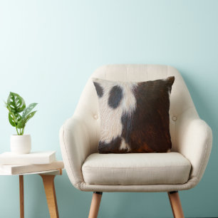 Braun und Weiß Cowhide Print, Bauernhaus-Dekoratio Kissen