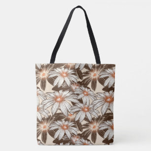 Braun und Weiß Gemustert Tasche