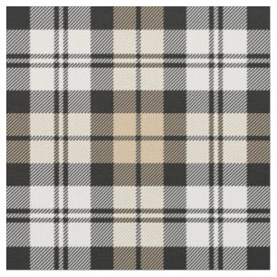 Braun und Weiß Schwarz Watch Tartan Karo Stoff