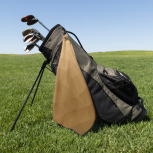 Braun verlaufender geometrischer Maschenmuster Golfhandtuch