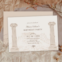 Braun Vintage antike Architektur Geburtstag