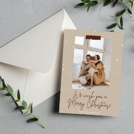 Braun Weihnachtsfamilie Grußkarte Einladung
