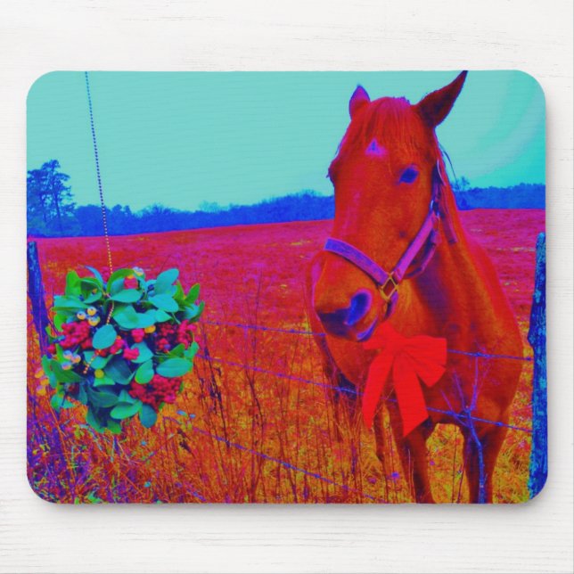 Braun Weihnachtsferkel : Name hinzufügen Mousepad (Vorne)