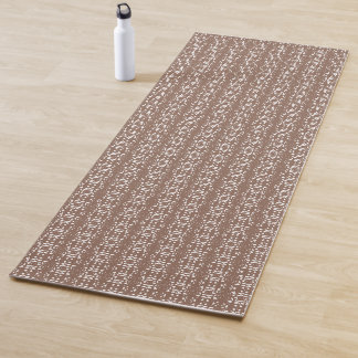 Braun-weiß einzigartiges abstraktes Muster Yogamatte
