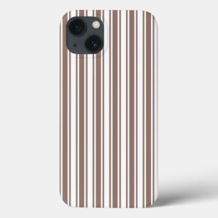 Braun-weiß gestreifte Candy-Streifen Case-Mate iPh iPhone Hülle
