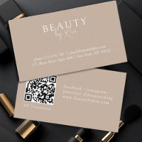 Braun & Weiß, Minimal Elegant, Salon QR Code