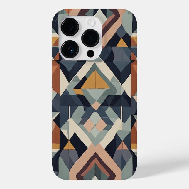 braun weiß und schwarz blau Case-Mate iPhone 14 pro hülle (Rückseite)