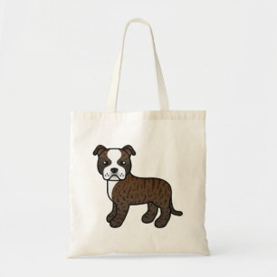 Braun-weißer Staffordshire Bull Terrier Hund Tragetasche