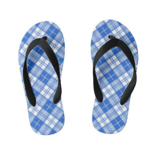 Braun-weißes Tartan-Muster yxm0uat9 Kinderbadesandalen