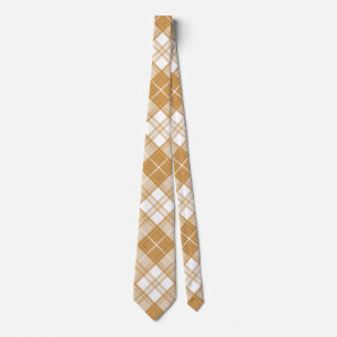 Braun-weißes Tartan-Muster yxm0uat9 Krawatte