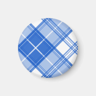 Braun-weißes Tartan-Muster yxm0uat9 Magnet