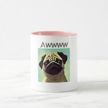 Braunaugen Mops niedlicher bezaubernder Hund