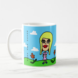 Braunäugiges Mädchen Errate den Song Becher Kaffeetasse