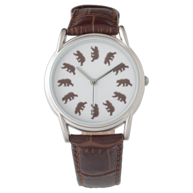 Braunbär Armbanduhr (Vorderseite)