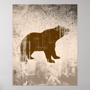 BRAUNBÄR beunruhigt Poster