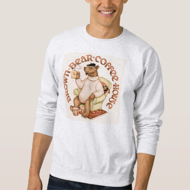 Braunbär-Café-Sweatshirt Sweatshirt (Vorderseite)