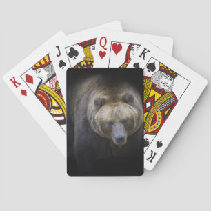Braunbär Grizzly Tier Wildnis Wald Dschungel Spielkarten