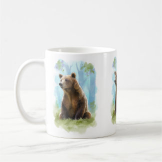 Braunbär, Grizzlybär-Tasse für die Dekoration von Kaffeetasse