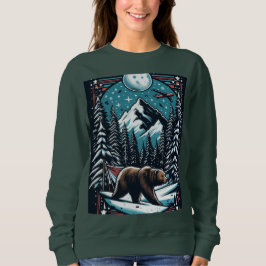 Braunbär im Winter Sweatshirt