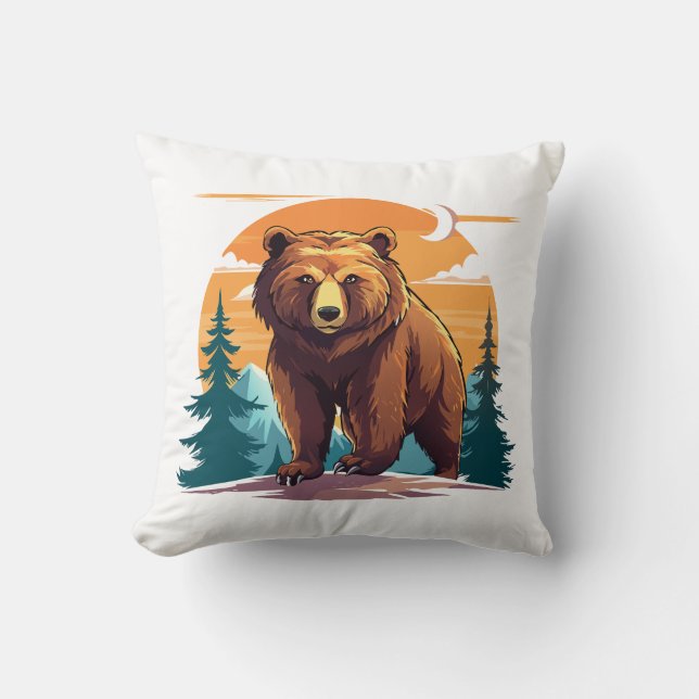 Braunbär Kissen (Vorderseite)