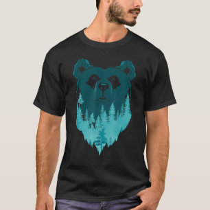 Braunbär Naturwald Bäume wild lebende Tiere B T-Shirt