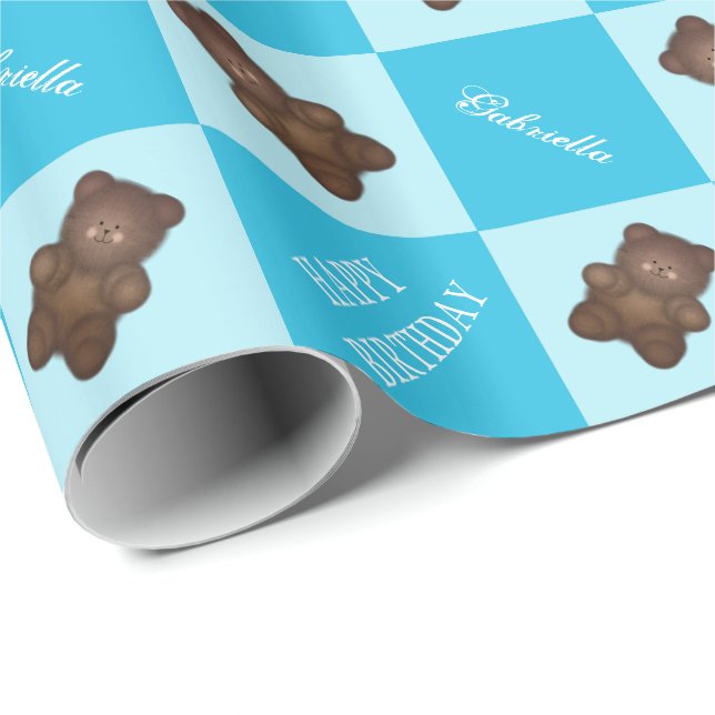 Braunbär-Packpapier Geschenkpapier (Rolleneckpunkt)
