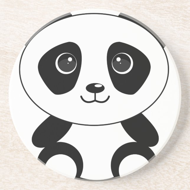 Braunbär-Panda-Panda-Tiere Untersetzer (Vorne)