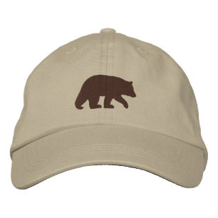 Braunbär-Silhouette   Natur Bestickte Kappe