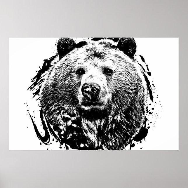 Braunbär Wildwald Welt Poster (Vorne)