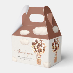 Braunbären-Balloons Gefälligkeitsbox Geschenkschachtel