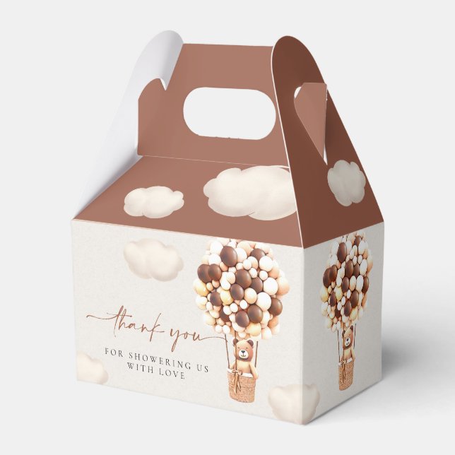 Braunbären-Balloons Gefälligkeitsbox Geschenkschachtel (Vorderseite)