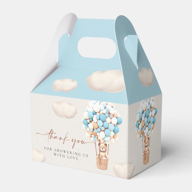 Braunbären-Balloons Gefälligkeitsbox Geschenkschachtel (Vorderseite)