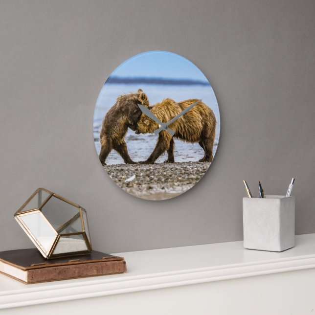 Braunbären Große Wanduhr (Büro)