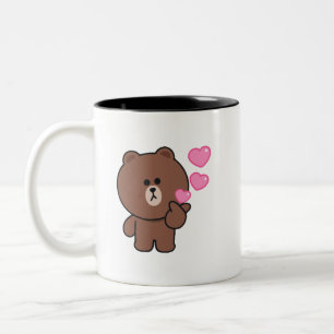 Braunbärenbarsche Liebe Zweifarbige Tasse