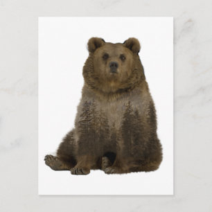 Braunbärenbäume - Doppelbelichtung Postkarte