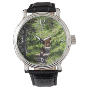Braunbärenfamilie Armbanduhr