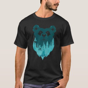 Braunbärenwald Bäume Wildtiere T-Shirt