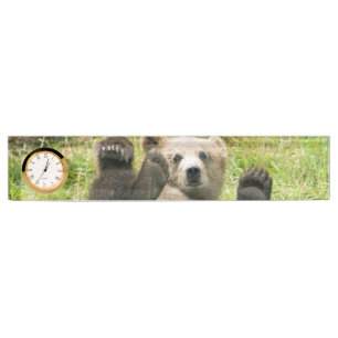 Braunbärkodiak-CUB-Geschenke Namensplakette