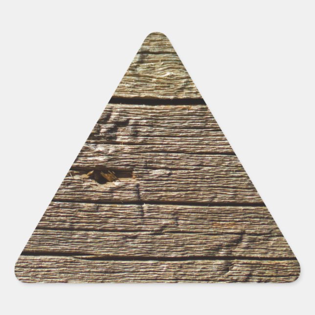 Braunbaumholz Dreieckiger Aufkleber (Vorderseite)
