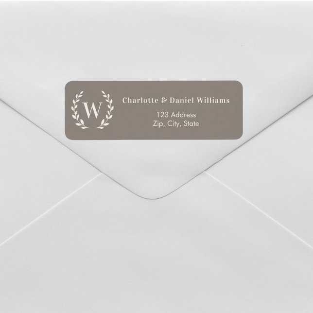 Braunbeige Elfenbein Monogramm Anfangsbuchstabe Kr (Von Creator hochgeladen)