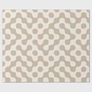 Braunbeige und Creme Mittel Jahrhundert Geschenkpapier