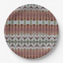 Braunblau und Grün Pappteller