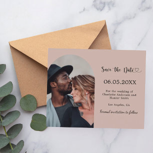 Braunbogen-Foto Budget-Hochzeit Save the Date