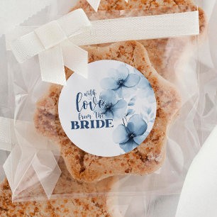Braunch für die Braut Hochzeitsliebe etwas Blaues  Runder Aufkleber