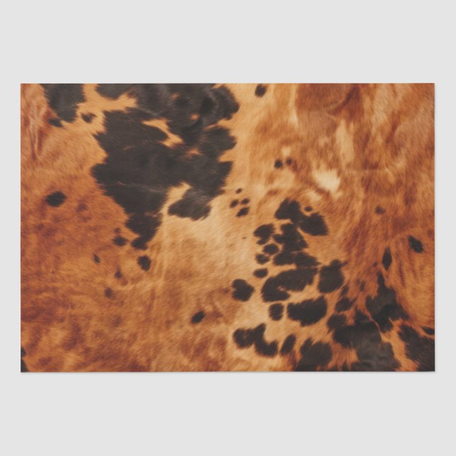 Brauncreme-Cowhide-Hochzeit Seidenpapier (Vorderseite)